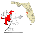 Hillsborough County Florida Incorporated and Unincorporated areas Tampa Highlighted